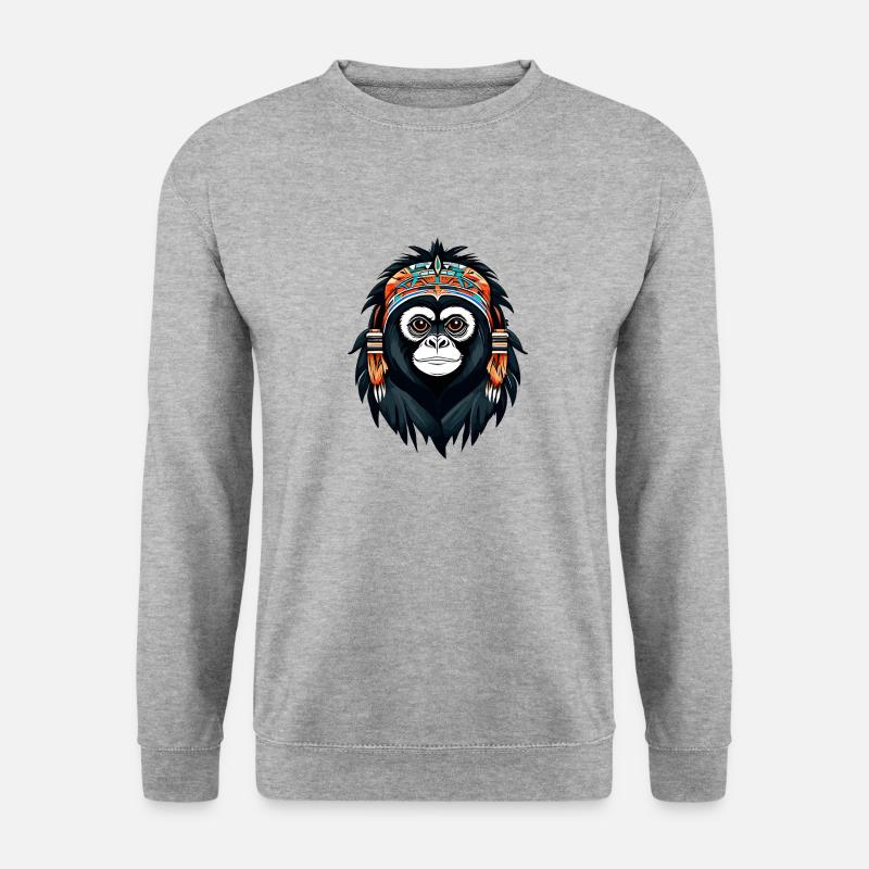 Gibbon - Unisex Pullover - Weißgrau meliert