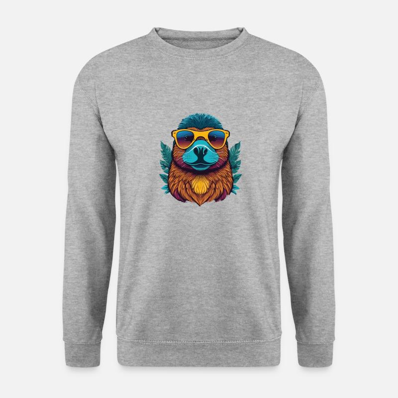Schnabeltier - Unisex Pullover - Weißgrau meliert