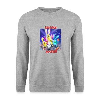 Easter rocks - Unisex Sweatshirt - salt & pepper - Front - Alina (178cm) & Michal (187cm)