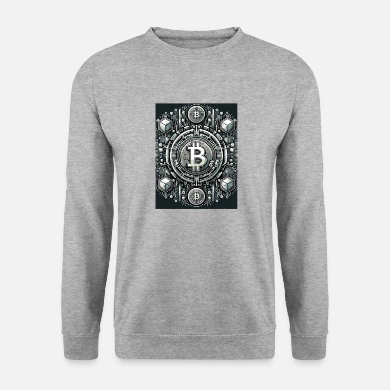 Crypto Frontier: Digital Evolution - Unisex Pullover - Weißgrau meliert