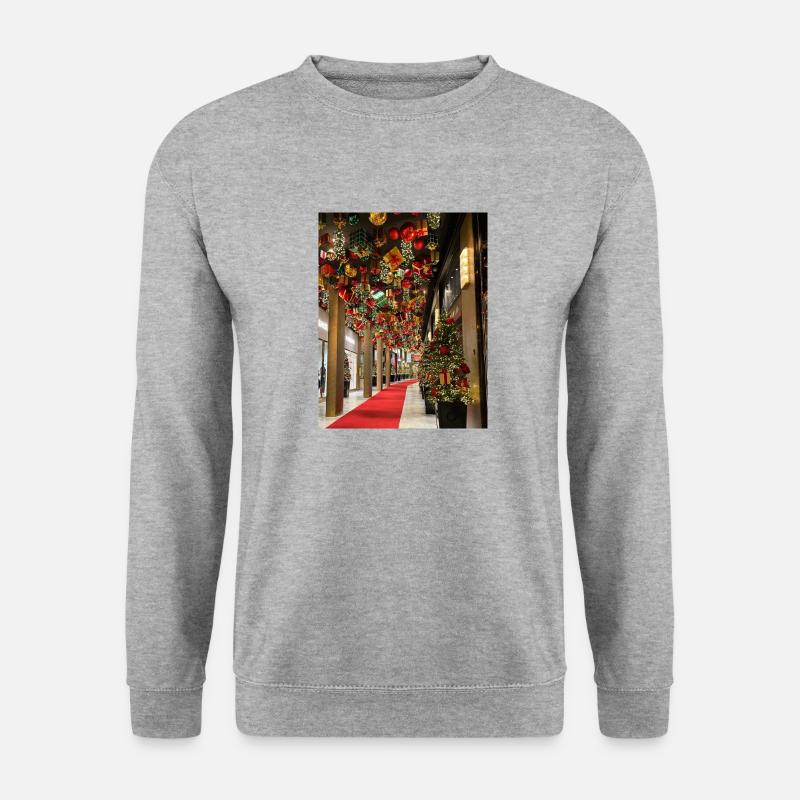 Weinachten - Unisex Pullover - Weißgrau meliert