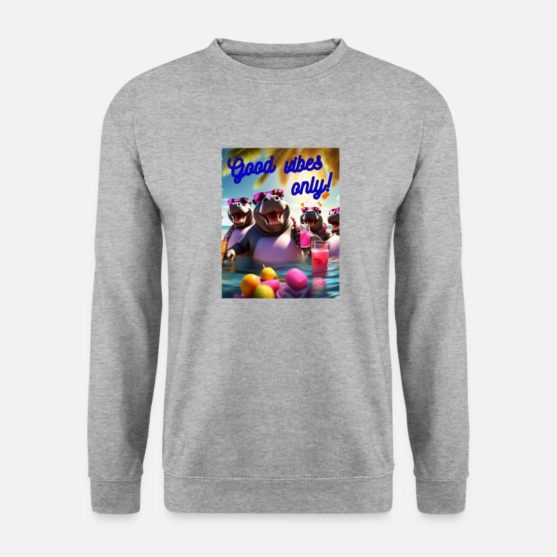 Partymode on - Unisex Pullover - Weißgrau meliert