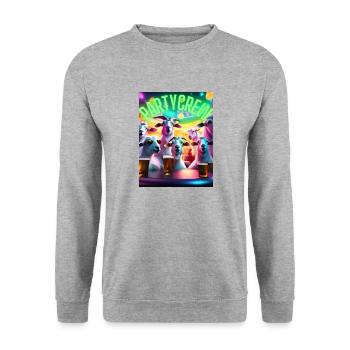 Partycrew - Unisex Pullover - Weißgrau meliert - Vorne - Alina (178cm) & Michal (187cm)