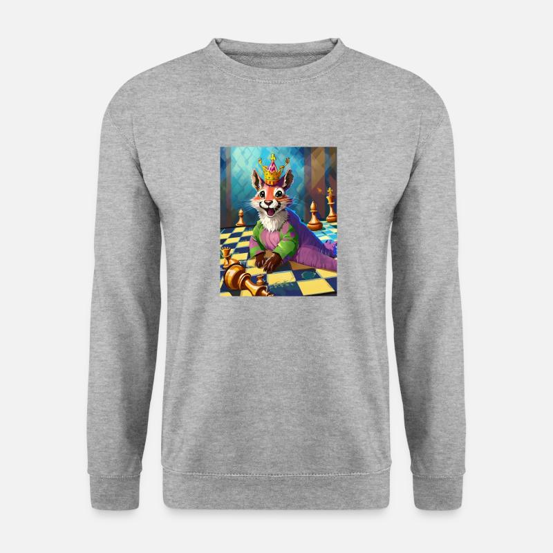 Fox Chess - Unisex Sweatshirt - salt & pepper