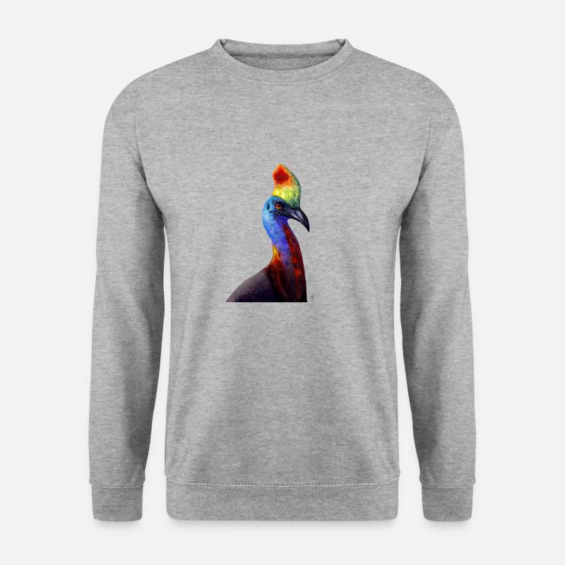 Kasuar - Unisex Pullover - Weißgrau meliert