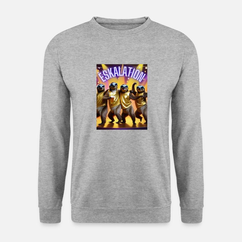 Eskalation - Unisex Pullover - Weißgrau meliert