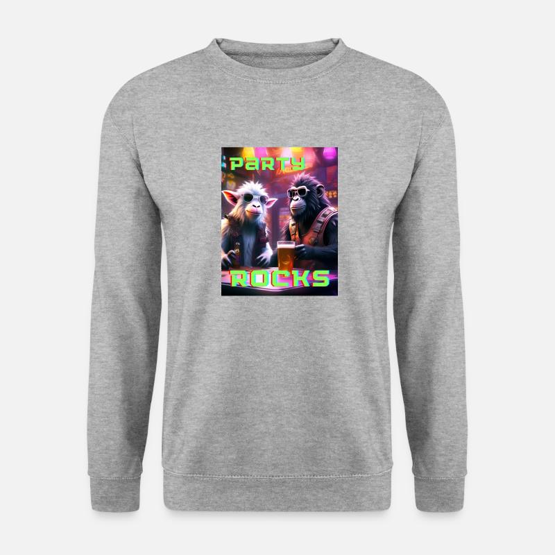 Party Rocks - Unisex Pullover - Weißgrau meliert