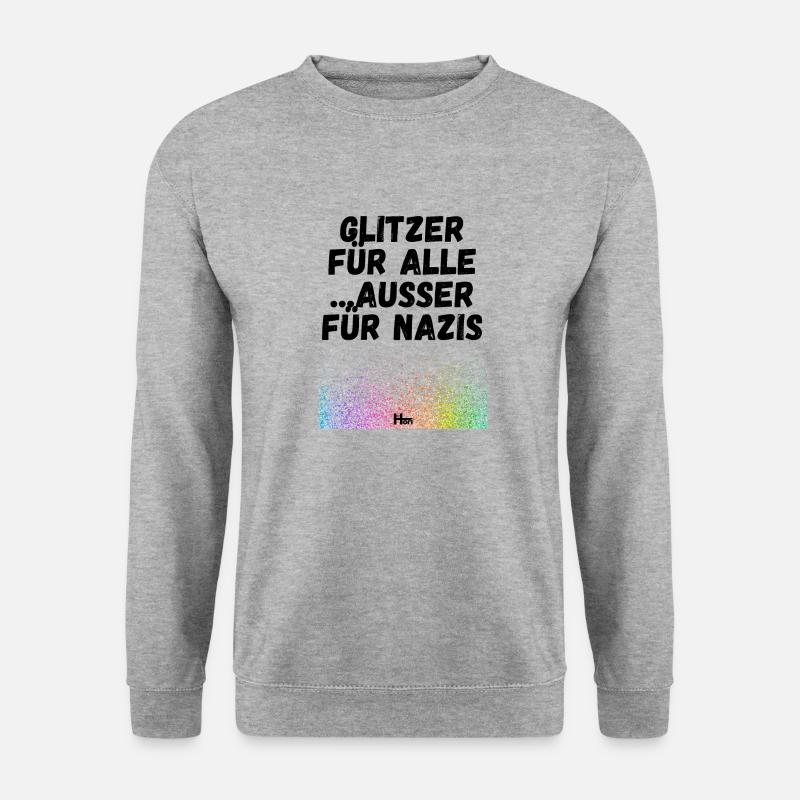 Glitzer für alle - Unisex Pullover - Weißgrau meliert