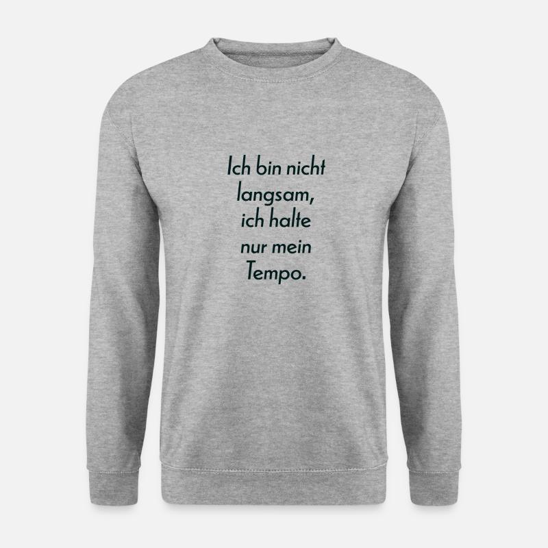 Lauf T-Shirt - Unisex Pullover - Weißgrau meliert