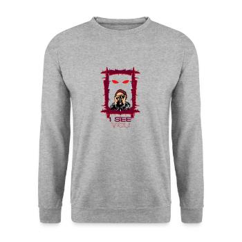 Je te vois - Sweat-shirt Unisexe - gris chiné - Devant - Alina (178cm) & Michal (187cm)