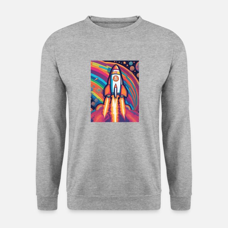 Bitcoin to the moon - Unisex Sweatshirt - salt & pepper