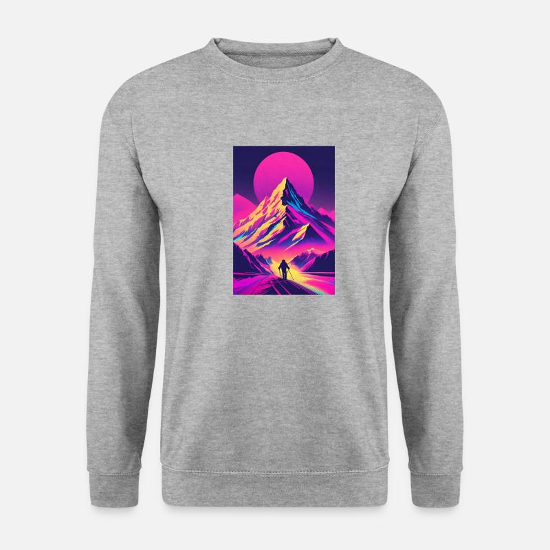 Berg - Unisex Pullover - Weißgrau meliert