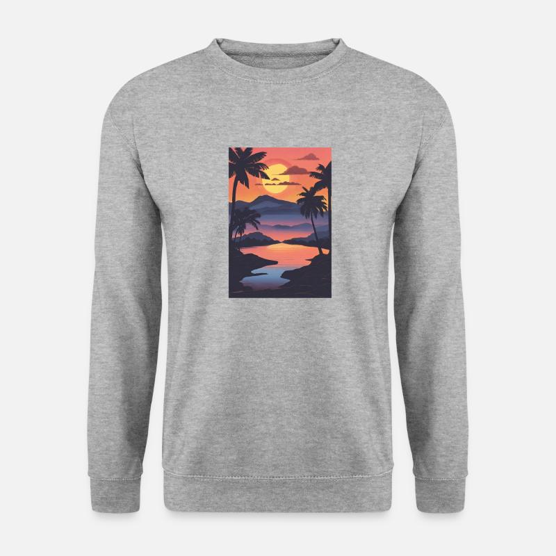 Sommer im Süden - Unisex Pullover - Weißgrau meliert