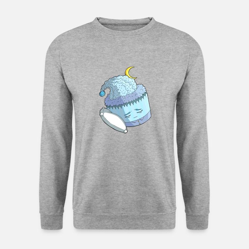 Sleeping Cupcake - Unisex Pullover - Weißgrau meliert