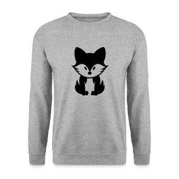 Renard - Sweat-shirt Unisexe - gris chiné - Devant - Alina (178cm) & Michal (187cm)