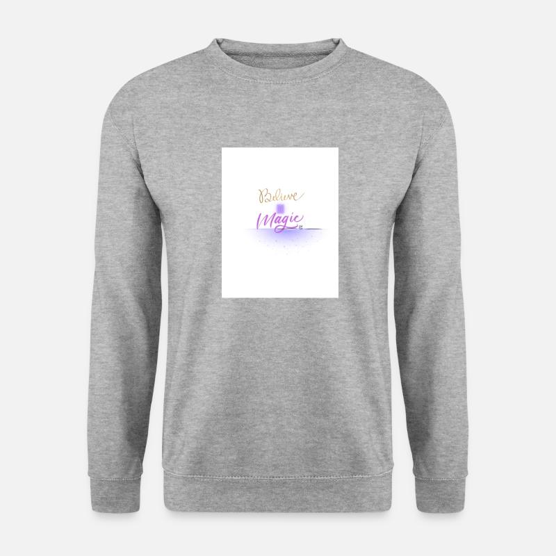 Believe in magic - Unisex Pullover - Weißgrau meliert