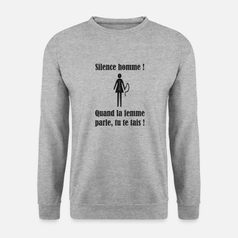 Herren Silence M1 - Unisex Pullover - Weißgrau meliert