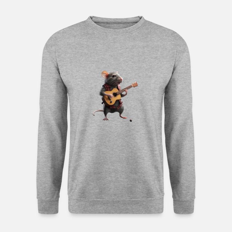 Rat Mouse Guitar - Unisex Sweatshirt - salt & pepper