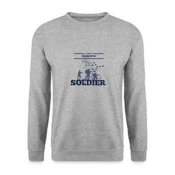 Créer la paix - le désarmement maintenant - Sweat-shirt Unisexe - gris chiné - Devant - Alina (178cm) & Michal (187cm)