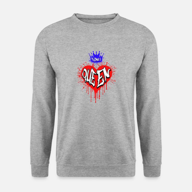 Liebeserklärung von Ihm an Ihr!!! @ Markus - Unisex Pullover - Weißgrau meliert