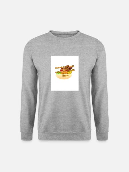 Schokolade hat wenig Vitamine - Unisex Pullover - Weißgrau meliert