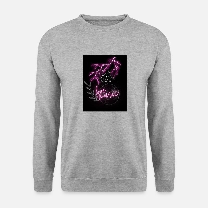 Love Music - Unisex Pullover - Weißgrau meliert