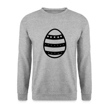 Easter Egg - Unisex Sweatshirt - salt & pepper - Front - Alina (178cm) & Michal (187cm)