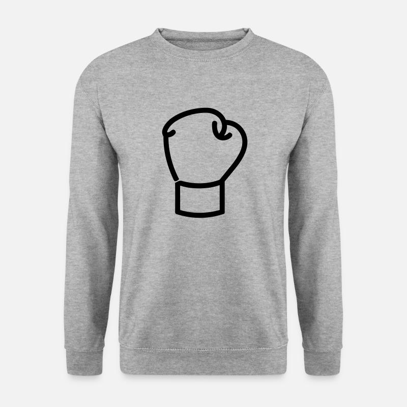 Boxhandschuh - Unisex Pullover - Weißgrau meliert