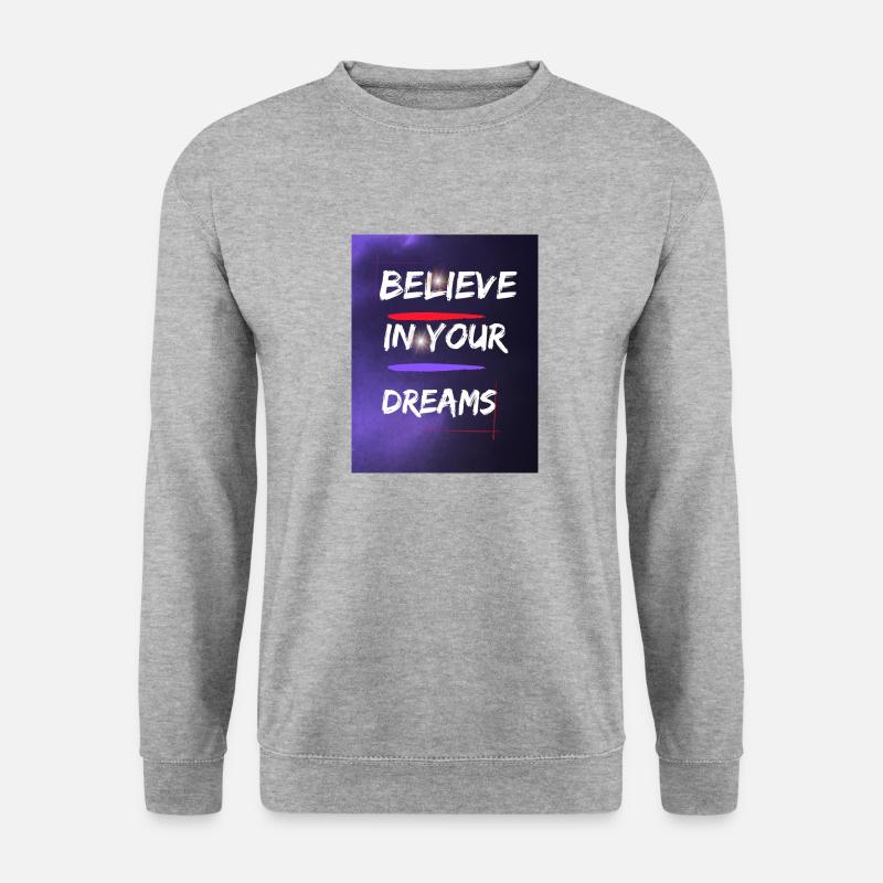 Believe - Unisex Pullover - Weißgrau meliert