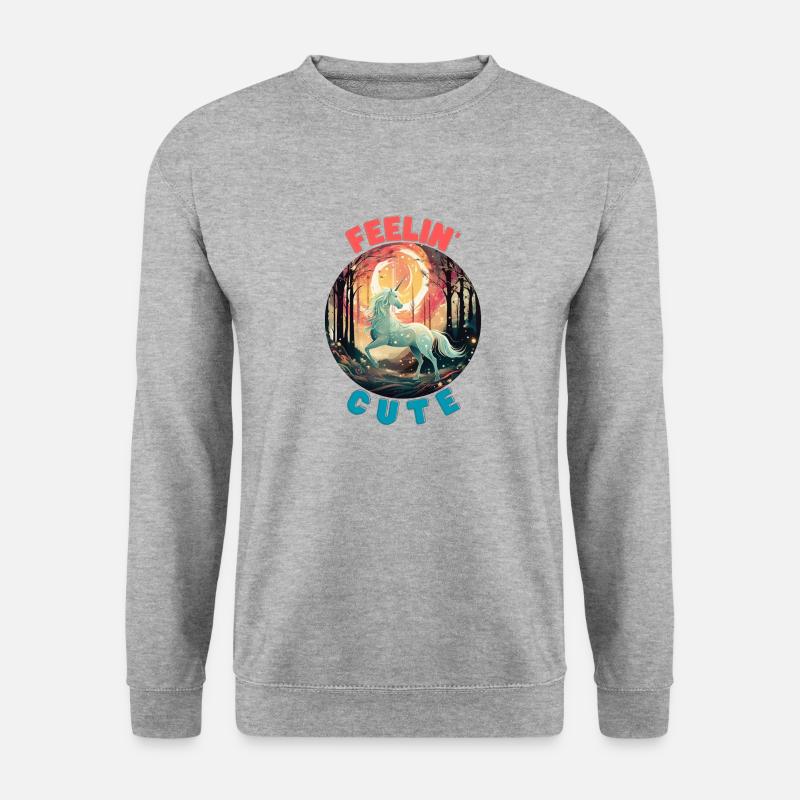 Unicorn1 - Unisex Pullover - Weißgrau meliert