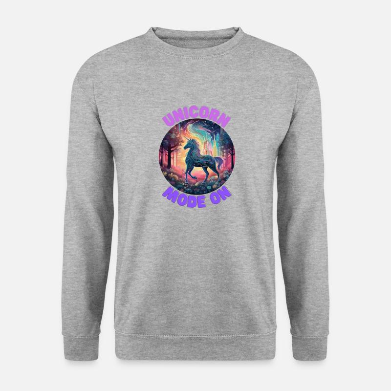 Unicorn4 - Unisex Pullover - Weißgrau meliert
