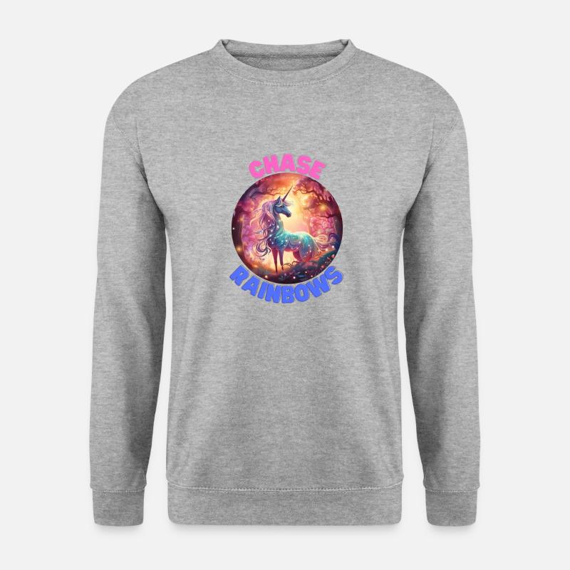 Unicorn5 - Unisex Pullover - Weißgrau meliert