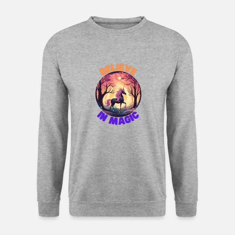 Unicorn7 - Unisex Pullover - Weißgrau meliert