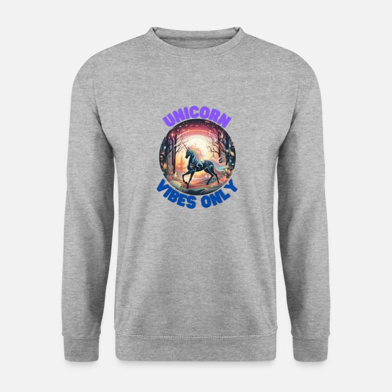 Unicorn6 - Unisex Pullover - Weißgrau meliert