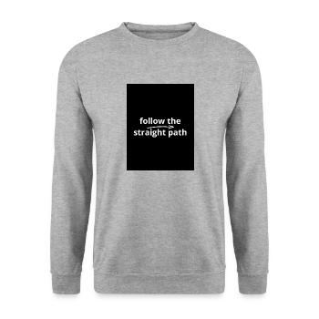 typography depicts the inscription - Unisex Sweatshirt - salt & pepper - Front - Alina (178cm) & Michal (187cm)