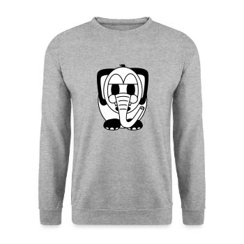 d’accord - Sweat-shirt Unisexe - gris chiné - Devant - Alina (178cm) & Michal (187cm)