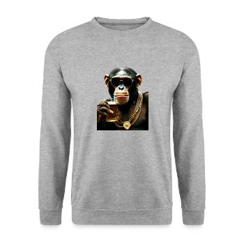 Be cool! - Unisex Pullover - Weißgrau meliert - Vorne - Alina (178cm) & Michal (187cm)
