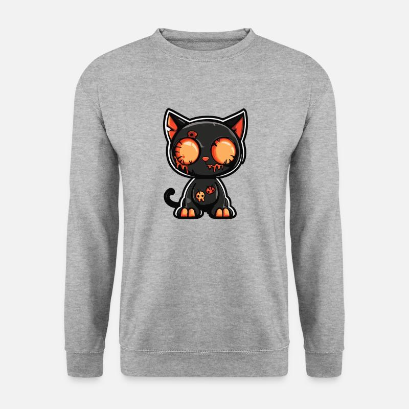 Cat Halloween Funny Comic - Unisex Sweatshirt - salt & pepper