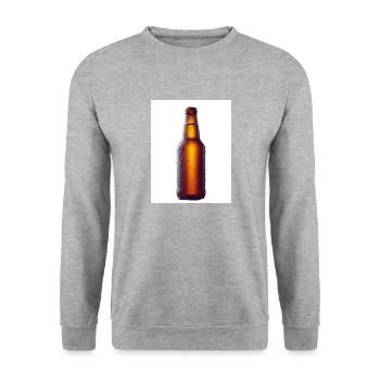 Beer Time - Unisex Sweatshirt - salt & pepper - Front - Alina (178cm) & Michal (187cm)