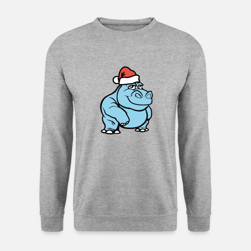 Nilpferd Comic Christmas - Unisex Sweatshirt - salt & pepper