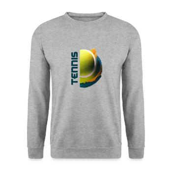 Tennis Spirit - Unisex Sweatshirt - salt & pepper - Front - Alina (178cm) & Michal (187cm)