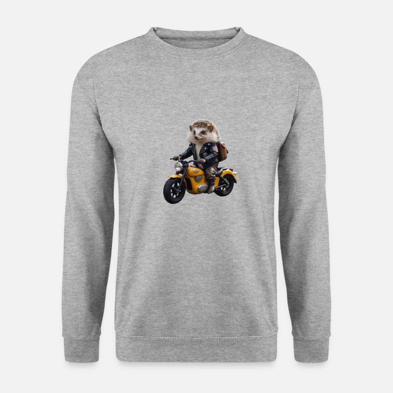 Biker hedgehog - Unisex Sweatshirt - salt & pepper