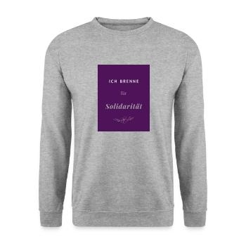 Solidaritaet - Sweat-shirt Unisexe - gris chiné - Devant - Alina (178cm) & Michal (187cm)