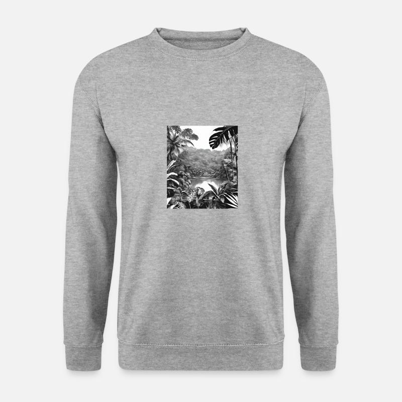 Regenwald - Unisex Pullover - Weißgrau meliert