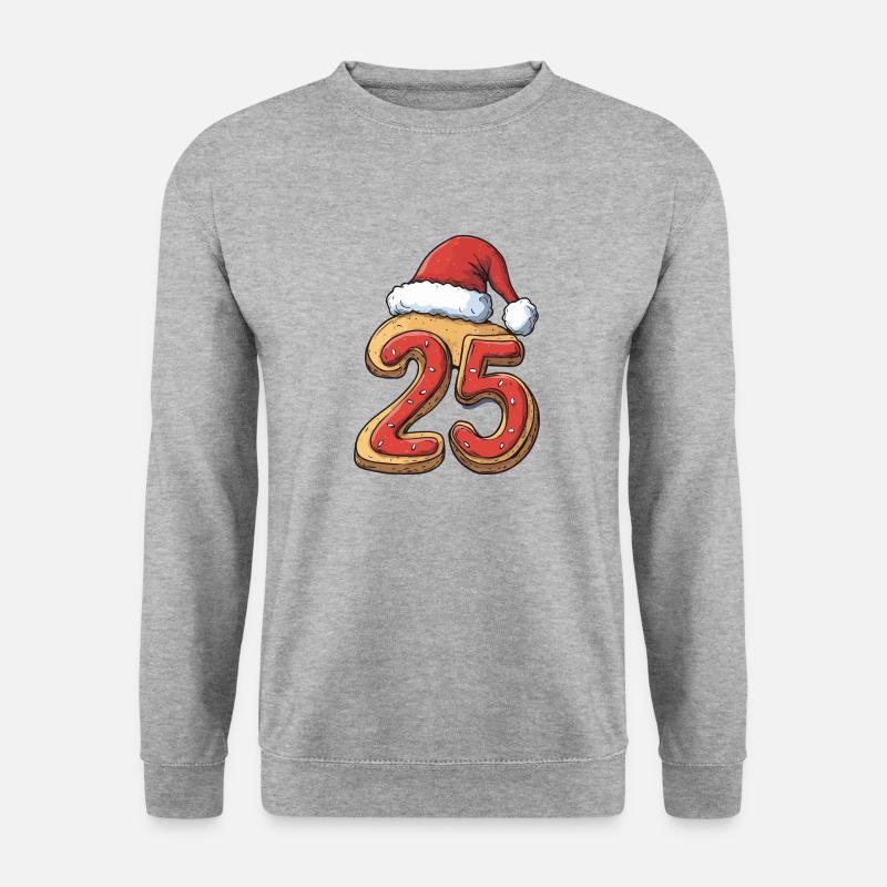 25 Zahl Weihnachten - Unisex Pullover - Weißgrau meliert