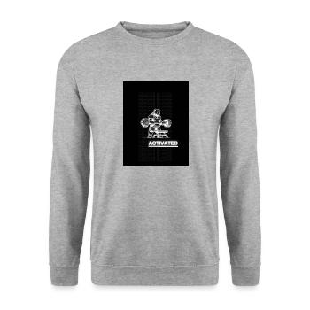 Gym Tshirt - Unisex Pullover - Weißgrau meliert - Vorne - Alina (178cm) & Michal (187cm)