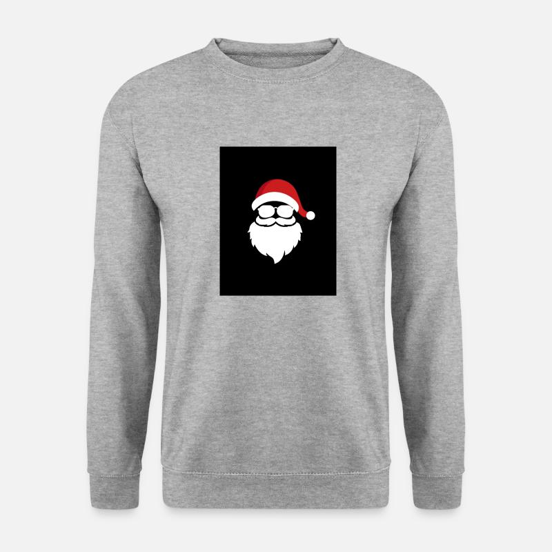 Stylischer Weihnachtsmann - Unisex Pullover - Weißgrau meliert