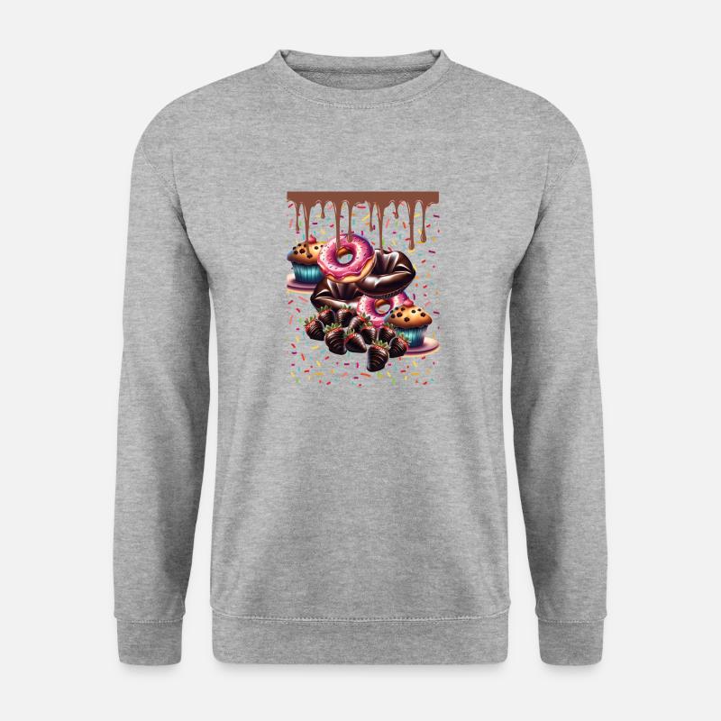 Süßigkeitenalarm - Unisex Pullover - Weißgrau meliert