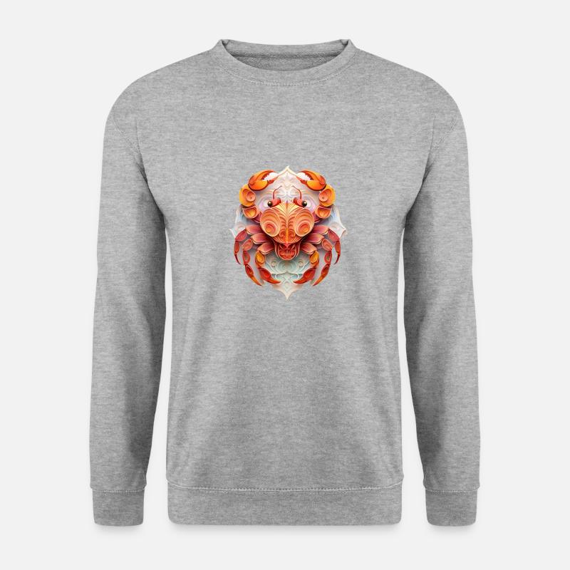 Sternzeichen Krebs - Unisex Pullover - Weißgrau meliert