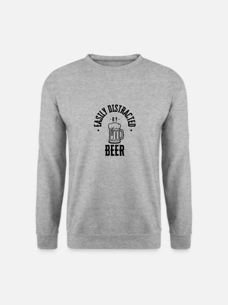 Beer Fan - Unisex Pullover - Weißgrau meliert